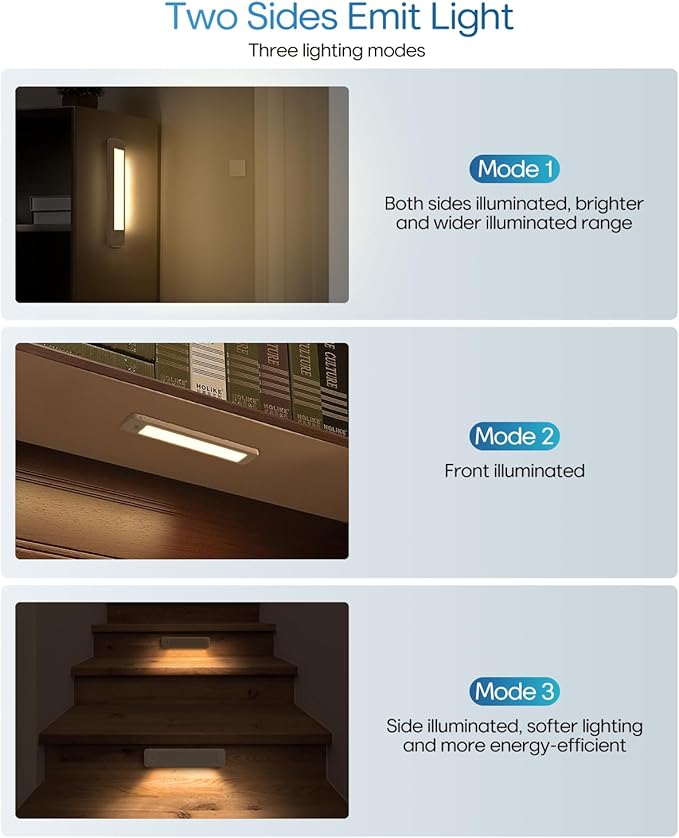 HIBOITEC Under Cabinet Lighting Motion Sensor Wireless, 56 LED Lights - Image 2