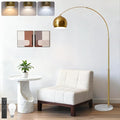 77” Arc Floor Lamp for Living Room, Upgraded Gold Standing Lamp by Bairth