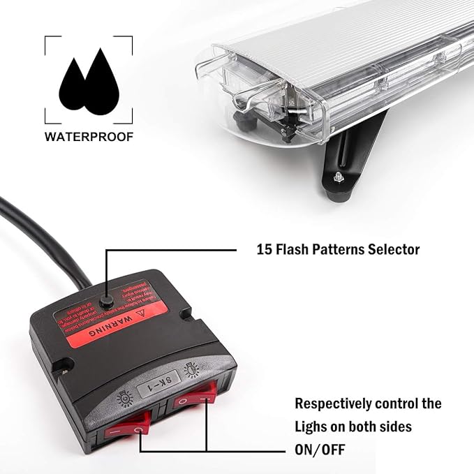 47" 88 Red Blue LED Light Bar Fit - Image 5