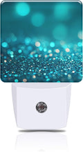 Night Light Teal and Turquoise Sparkle Night Lights Plug into Wall Smart Dusk by FOISIIAEA