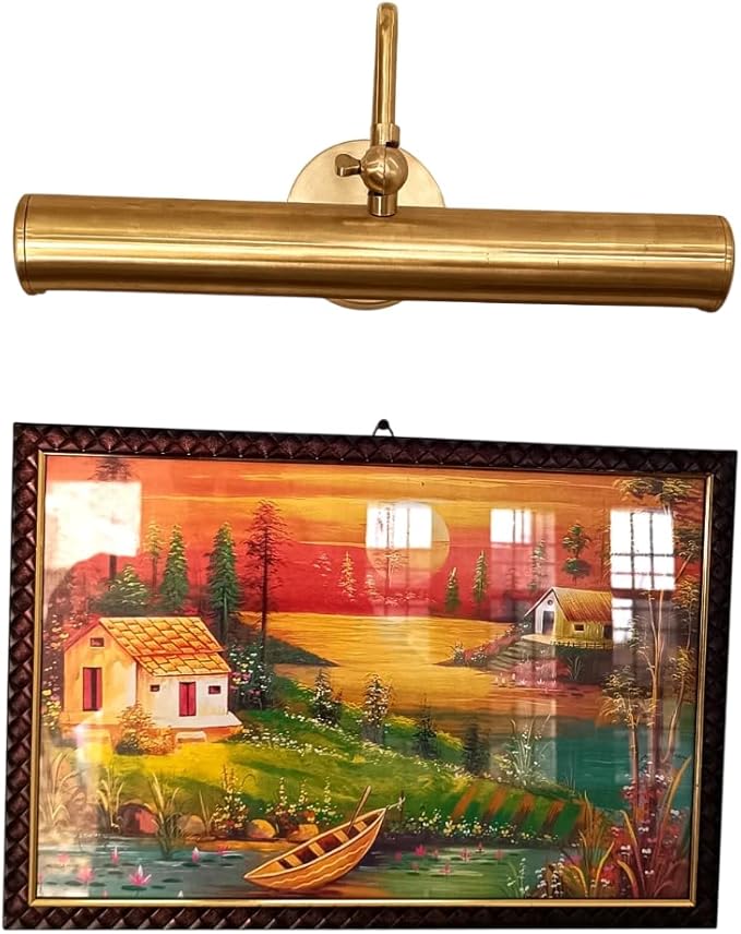 Antique Brass Picture Light – Hardwired Wall Mount Display Light - Image 3