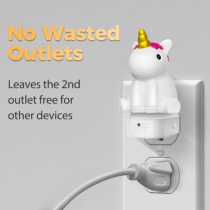 DORESshop LED Night Light for Kids, 3D Cute Unicorn Night Lights Plug into Wall - Image 3