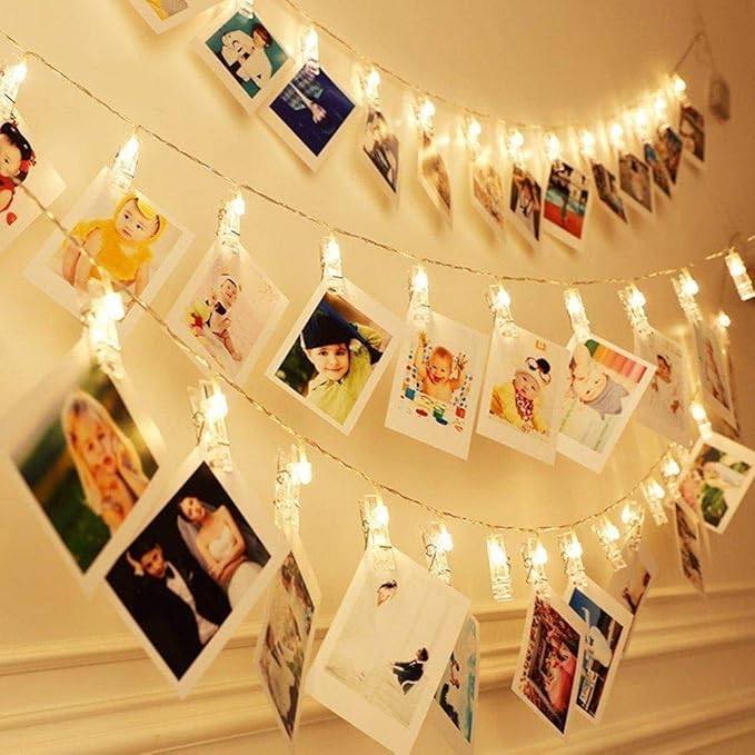 Dopheuor LED Photo Clip Copper String Lights Starry Fairy Warm White Lights by Dopheuor