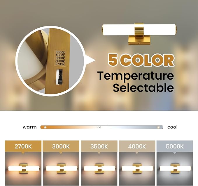 Gold Bathroom Light Fixtures - Image 4