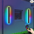 Widened 2 Pack Long RGB LED Wall Lights, 39.3inch Modern Dimmable Outdoor by Daoseolo
