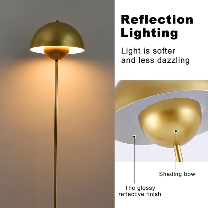 COSYLUX Modern Floor Lamp for Living Room, Industrial Tall Standing Lamp for - Image 4