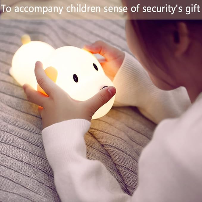 HAPPYBAG Kids Night Light, Cute Soft Silicone Dog Lamp Dimmable Nursery - Image 2