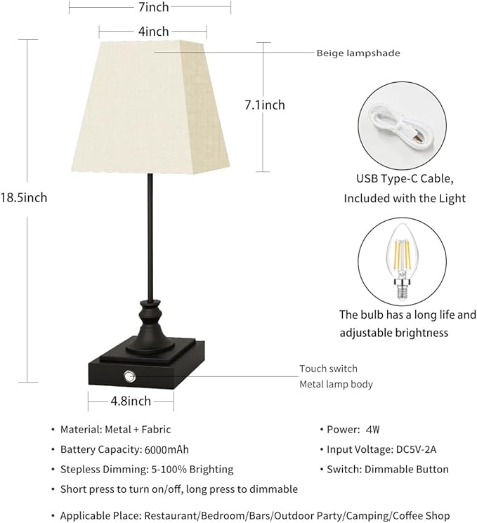 Rechargeable LED Table Lamps - Image 2