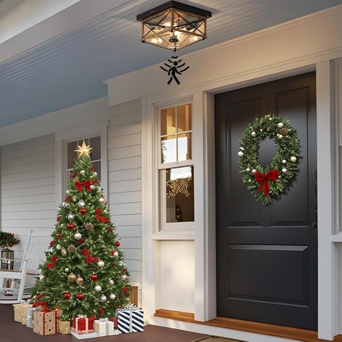 Outdoor Ceiling Light with Motion Sensor, Flush Mount Porch Ceiling Lights - Image 2