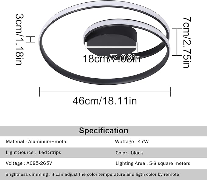 Modern LED Dimmable Flush Mount Ceiling Light - Image 2