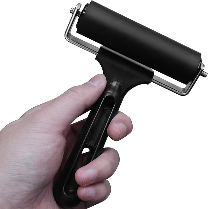 KXKZREN Rubber Roller for Flooring Installation 4 inch Rubber Brayer Glue - Image 4