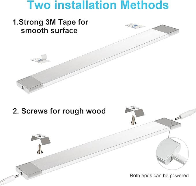 WOBANE Under Counter LED Lighting, Hand Wave Activated Lighting, Under Desk - Image 7
