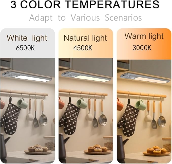 Under Cabinet Lights, 52 LED Operated Motion Sensor Light Indoor, 1500mAh USB - Image 2