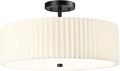Semi Flush Mount Ceiling Lights, 4-Light 18" Matte Black Ceiling Light Fixture by Audickic