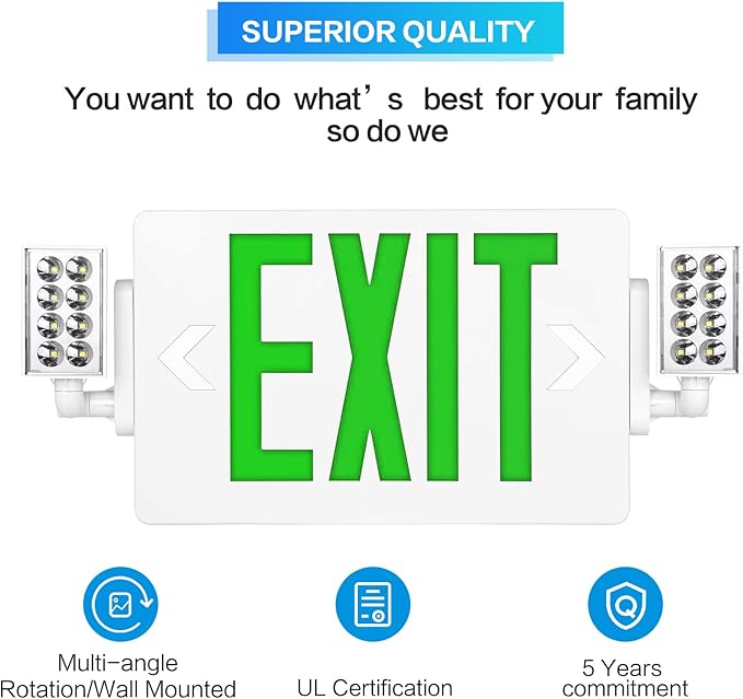 Spectsun 2 Packs Exit Signs - Image 5