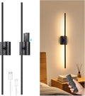 Battery Operated Wall Sconce Set of 2, 10000mAh Rechargeable Wall Sconces by Shenmoyl