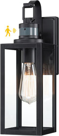 Pia Ricco Motion Sensor Outdoor Wall Lantern, Dusk to Dawn Lighting Sconce by PiaRicco