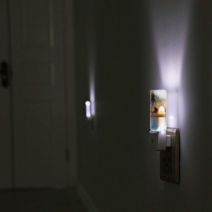 Led Night Light, Sunset Palm Decorative Plug in Nightlights, - Image 6