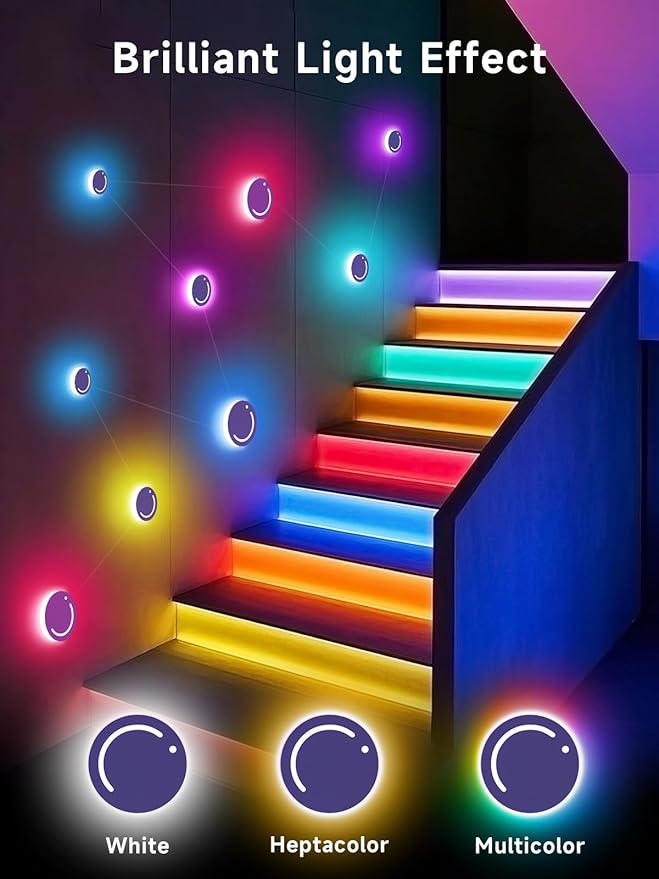 GIPOYENT Smart Wall Light, 9-Piece LED DIY Constellation Light, RGB Color - Image 3