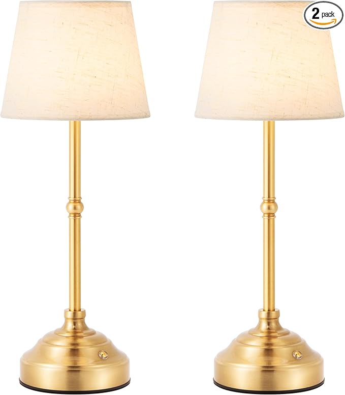 2 Pack Cordless Table Lamp, Rechargeable Desk Lamp by Keysays
