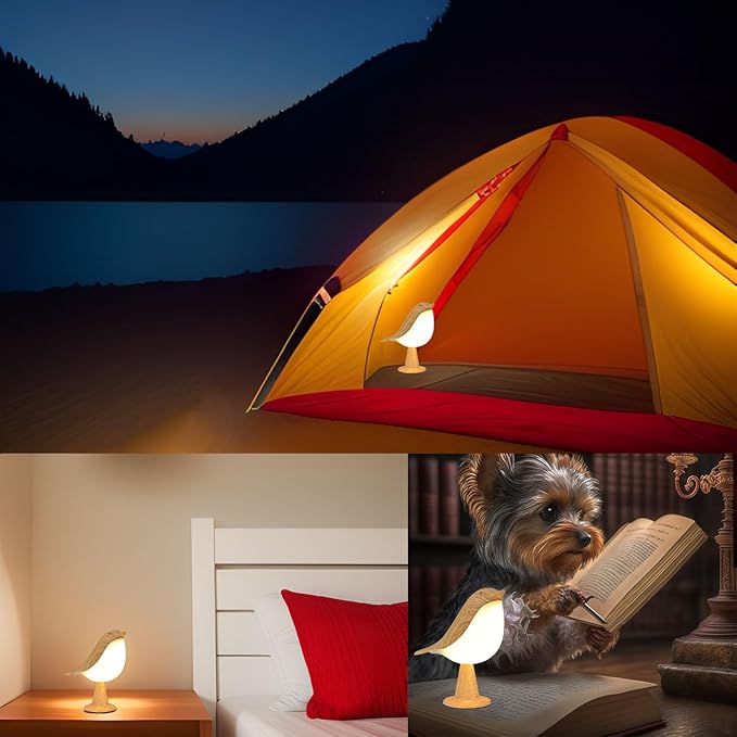 Small Cordless Bedside Lamp, Bird Lamp Touch Sensor, LED Table Lamp - Image 6