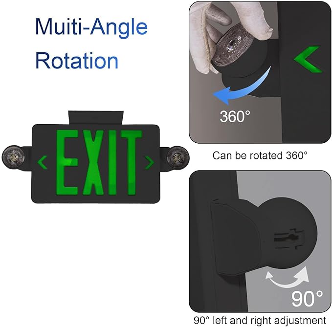 CM MZY Exit Sign with Emergency Lights, Exit Signs Light with Battery Backup - Image 4