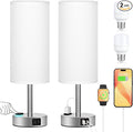 White Touch Nightstand Lamps Set by PartageiZ