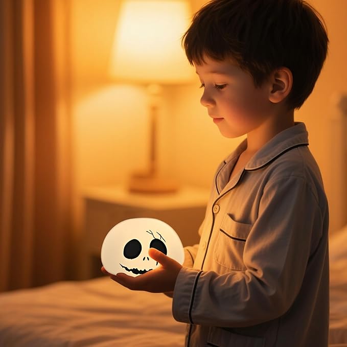 Cute Creative Christmas Skeleton Face Silicon Tap Light - Image 7