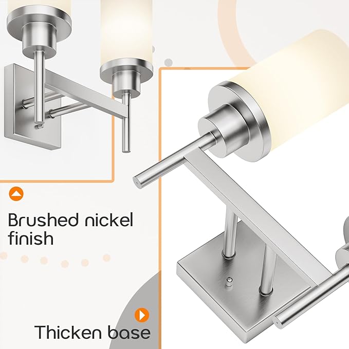 Bathroom Light Fixtures Brushed Nickel Vanity Lights - Image 7