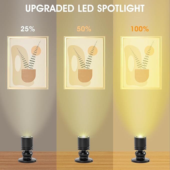 DEDC 6pcs LED Mini Spot Light, 3000K Under Cabinet Lights, Mini Spotlights - Image 6