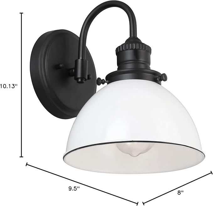 Design House Savannah Rustic Farmhouse Wall Light, Matte Black, 8 in x 9.5 in x - Image 6