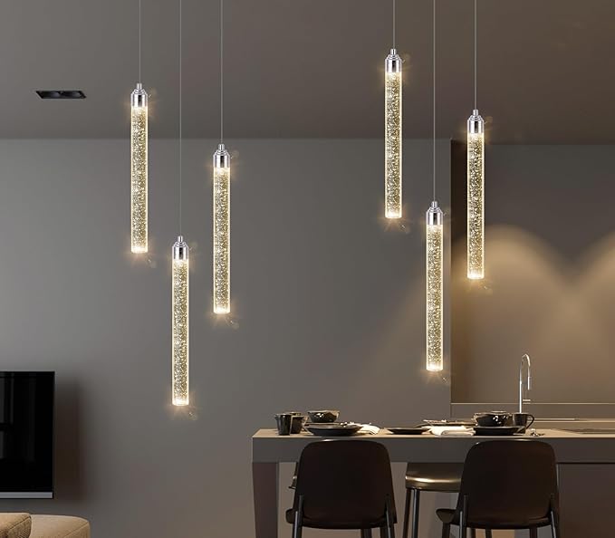 Mini Chandelier Crystal Pendant Lights Integrated LED Pendant Light Fixtures - Image 9