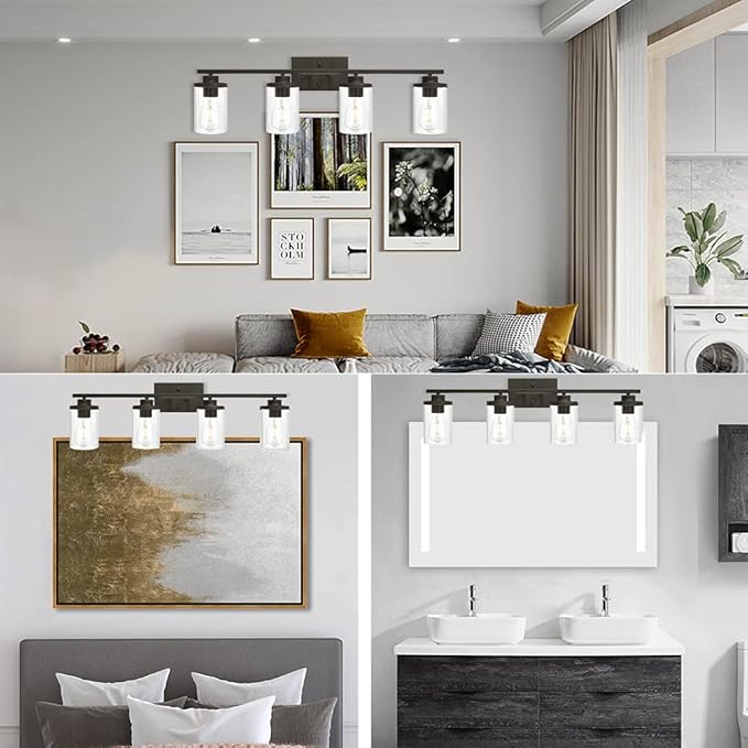 Bathroom Vanity Light Fixtures Oil Rubbed Bronze Finished 4-Light - Image 7