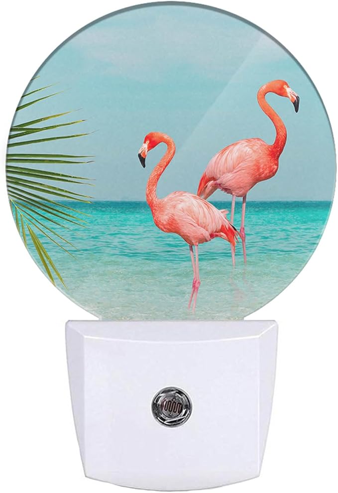 EKOBLA Flamingo Summer Night Light Beach Tropical Leaves Seaside Night Lights by EKOBLA