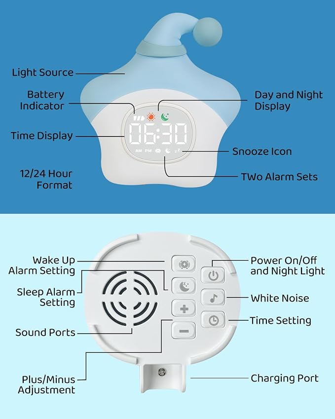 Star Alarm Clock with Night Light - Image 9