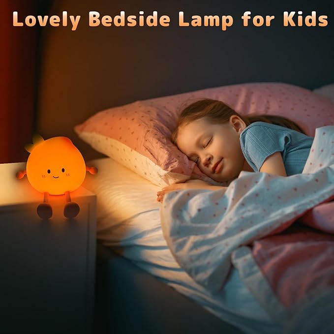AVEKI Cute Peach Soft Silicone Kids Night Light - Image 3