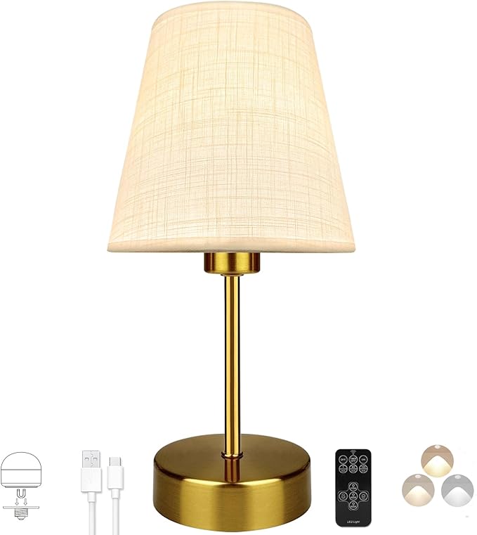 BLUEYE Mini Rechargeable Table Lamp, Remotte Control, Soft Warm 2700K-6000K by BluEye