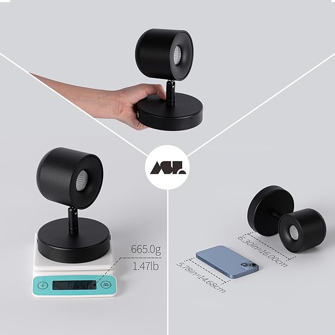 Aisilan Modern Adjustable Wall Sconce Bedside Wall Light Fixture Black LED - Image 7