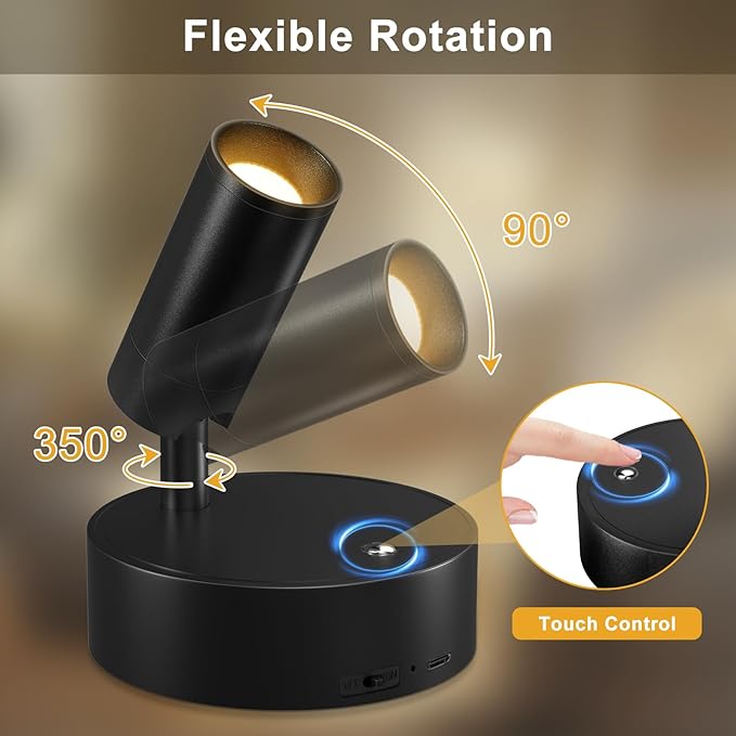 Kimjo Spot Lights Indoor, 4000mAh Rechargeable Battery LED Spotlight Indoor - Image 8