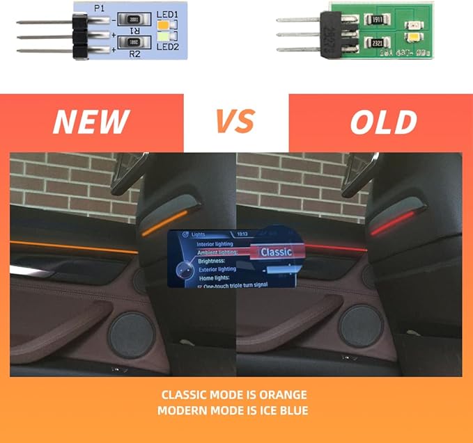 NJSBYL 2X LED Front Seat Back Ambient Lighting Replacement - Image 5