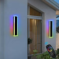 2 Pack RGB LED Outdoor Long Wall Lights, 24 inch Modern Outdoor Light Fixture by QueeuQLighting