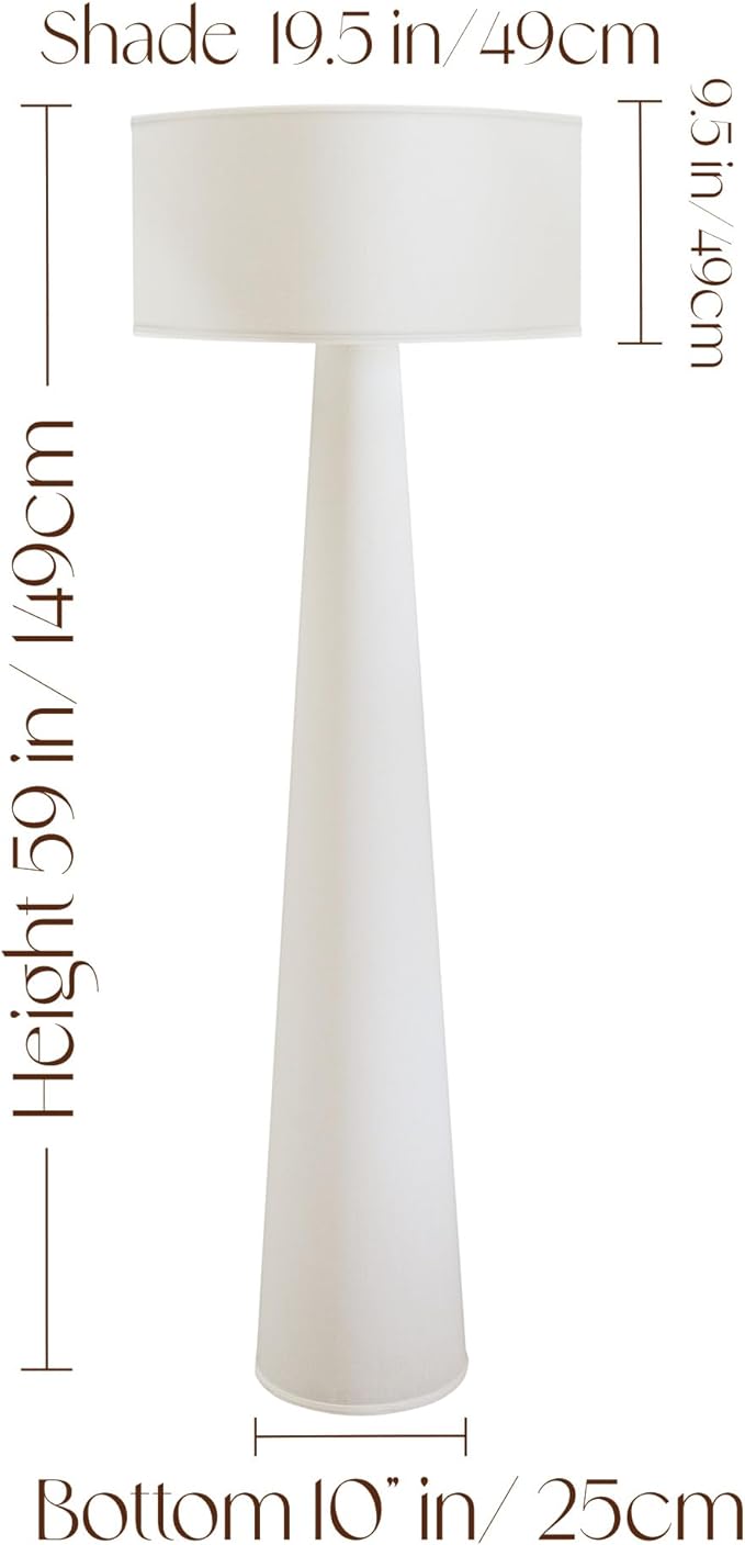 Floor Lamp - Branch and Wick – 59” Tall Standing Linen Lamp - Image 5