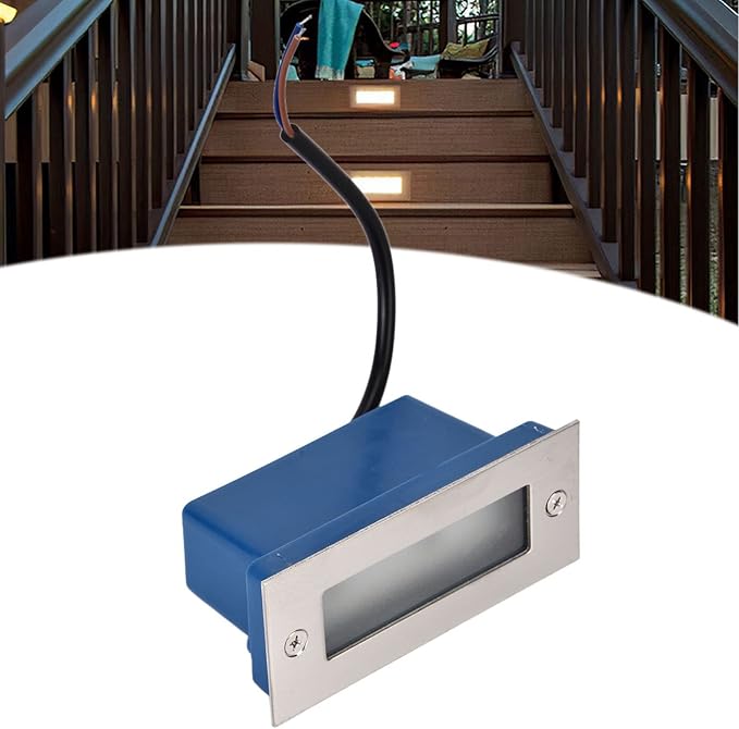 Step Lights, 3W Landscape Stair Lights Waterproof Stainless Steel Rectangle - Image 5