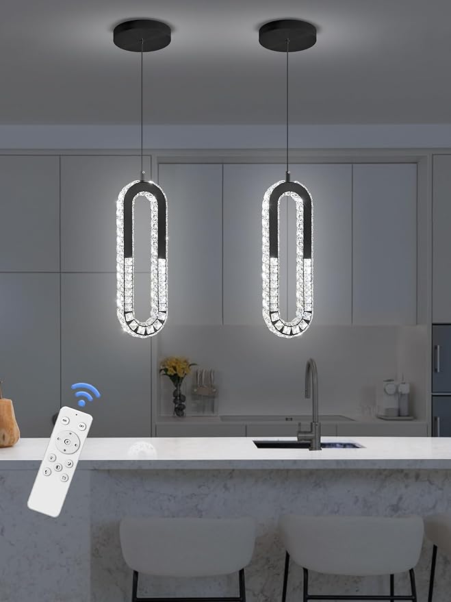 Modern Pendant Lighting 1-Light Chandelier Black Pendant Light Indoor Hanging - Image 4
