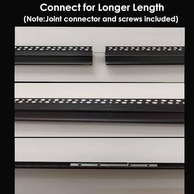 Besseto Black Baseboard LED Aluminum Channel, 3 x 2m Toe Kick LED Strip Light - Image 5
