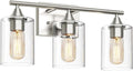 3-Light Bathroom Light Fixtures, Brushed Nickel Vanity Light, Modern Bathroom by XPEHK