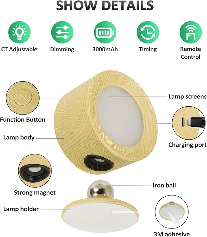 Lightbiz LED Wall Sconces, Wall Mounted Lamp 2 Pcs - Image 6