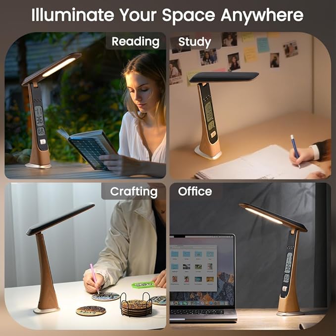 WILIT Rechargeable Lamps Cordless Table Lamp, Foldable Portable Desk Lamp - Image 2