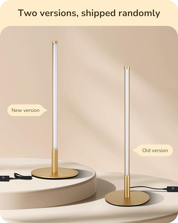 EDISHINE Upgraded LED Table Lamp Set of 2, Stepless Dimmable Bedside Lamps - Image 2