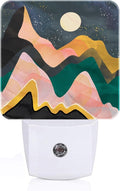 Mountains Night Sky Moon Night Light, Plug Into Wall Decor by Unknown